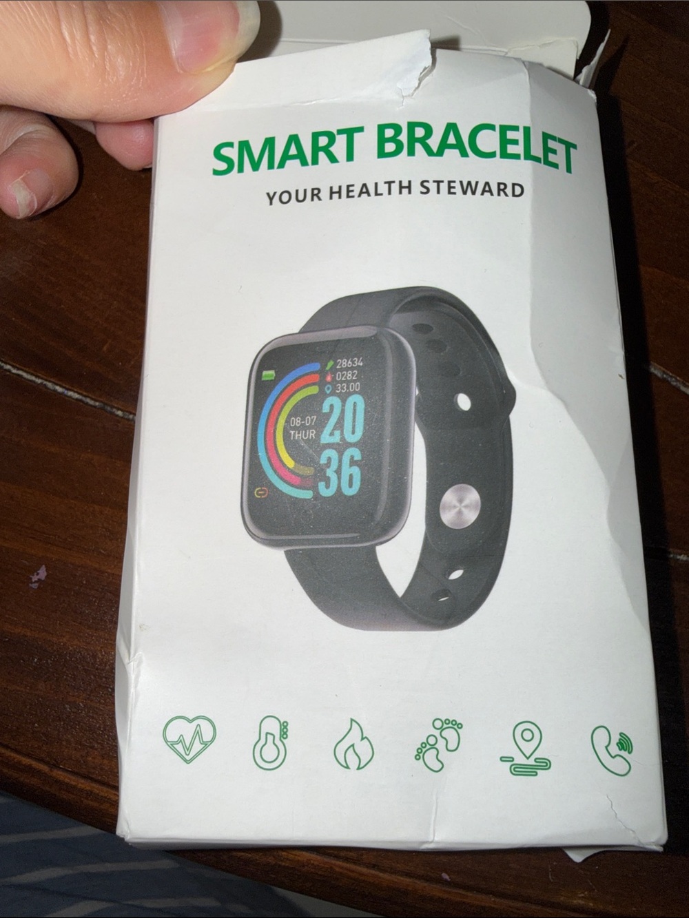 Smart Bracelet Black Fitness Smartwatch - Health & Activity Tracker